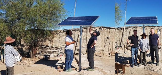 Instalación fotovoltaica en una vivienda rural.